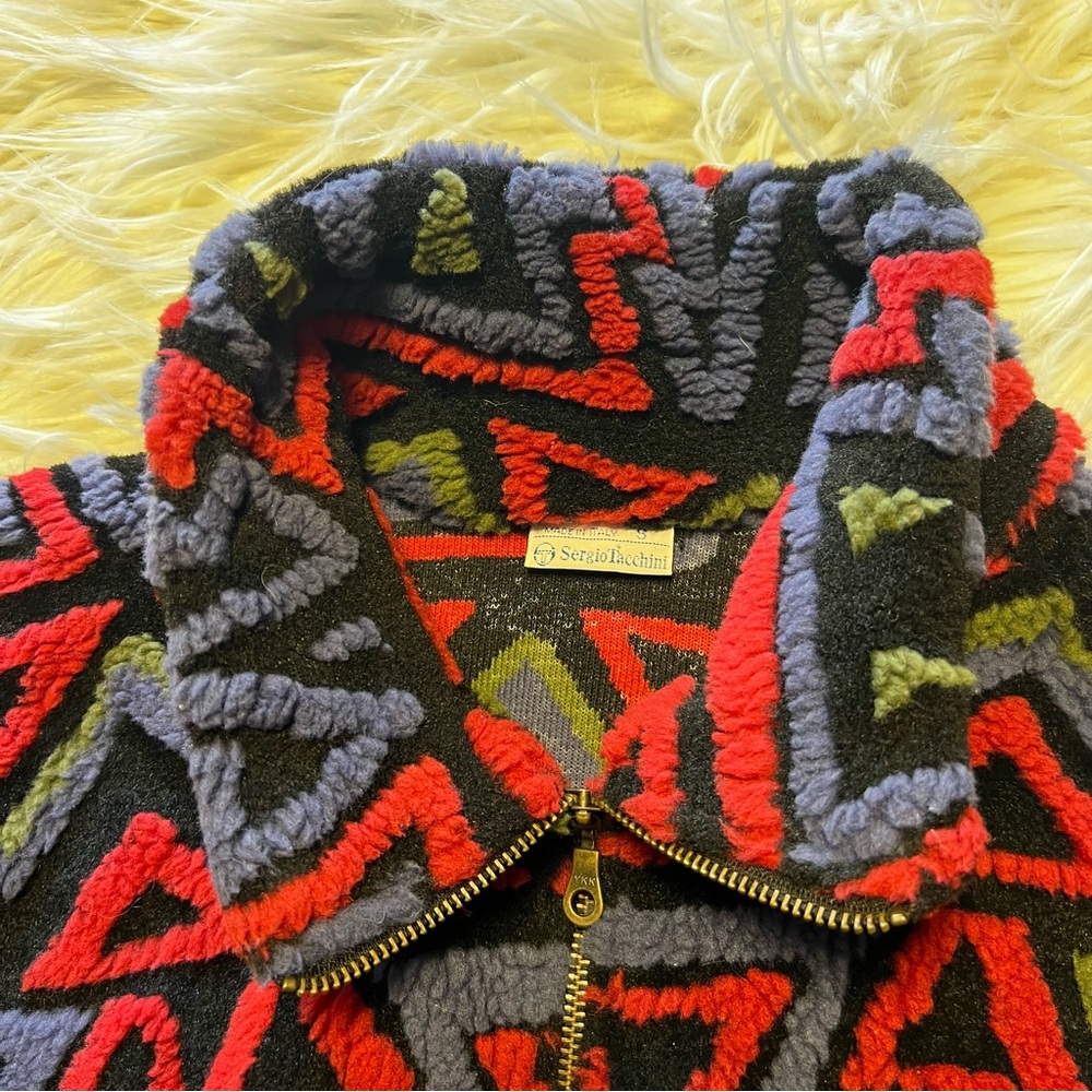 Sergio Tacchini Vintage fleece made in Italy textured sweater - Picture 11 of 16